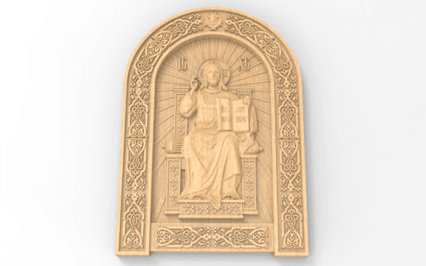 Jesus Christ on the Throne 3D Icon v2