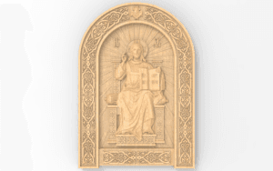 Jesus Christ on the Throne 3D Icon v2