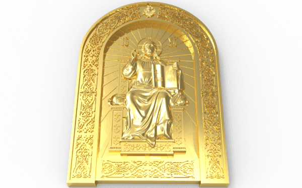 Jesus Christ on the Throne 3D Icon v2