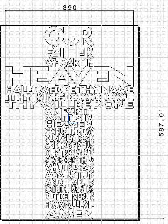 Lords Prayer Cross 2D Icon