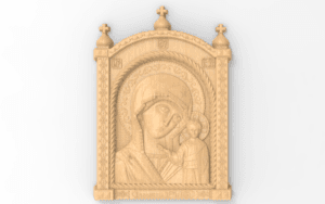 Mother of God & Baby Jesus 3D Icon v2