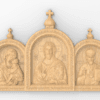Holy Family Triptych 3D Icon
