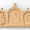 Holy Family Triptych 3D Icon