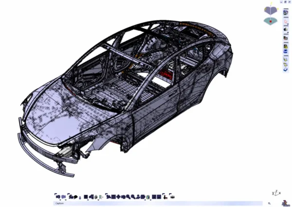 Tesla Model 3 2020 3D Scan to NURBS (CAD)