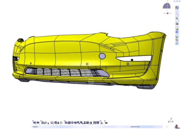 Tesla Model 3 2020 3D Scan to NURBS (CAD)