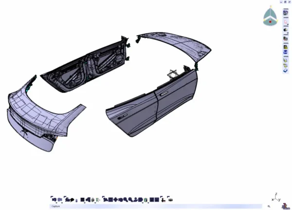 Tesla Model 3 2020 3D Scan to NURBS (CAD)